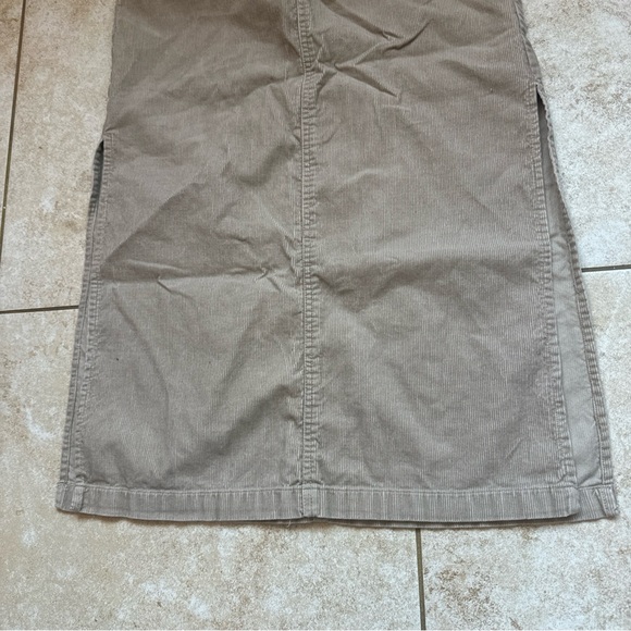 Women’s Corduroy Tan/ Khaki UnionBay Maxi Skirt Size S/7 Long Side Slits - Picture 4 of 10